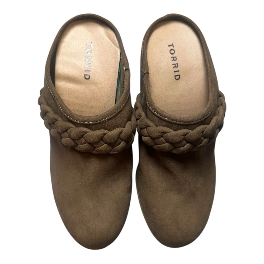Torrid Women's Brown Faux Suede Braided Mules‎ Slip-On Size 7.5 Wide NWOT! - Picture 8 of 11